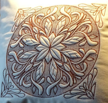 Load image into Gallery viewer, Quilter's Delight Embroidered Cushion