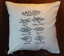 Load image into Gallery viewer, Sailing Knots Embroidered Cushion
